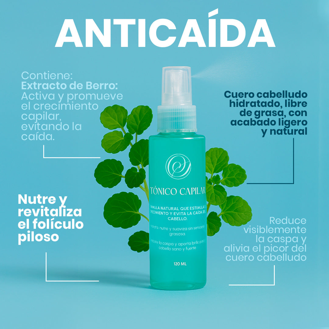 Tónico Capilar Anticaída y Anticaspa Natural SECRETOS